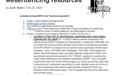 Resentencing Resources For LWOP
